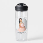 Modern Minimalist Mis XV Años Circle Photo Water Bottle<br><div class="desc">Create your own personalized circle photo round button for your her 15th birthday. Customize the the black text colour or add a background colour to match your photo. If you change the font type or size, you can fine tune the curvature of the text in small increments. Have fun creating...</div>