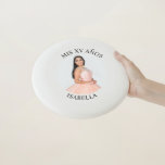 Modern Minimalist Mis XV Años Photo Wham-O Frisbee<br><div class="desc">Create your own personalized white border photo frisbee for your her 15th birthday. Customize the solid white background colour or the black text colour to match your photo. If you change the font type or size, you can fine tune the curvature of the text in small increments. Have fun creating...</div>