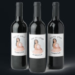Modern Minimalist Mis XV Años Round Photo Wine Label<br><div class="desc">Create your own personalized white border round photo sparkling apple cider labels for your her 15th birthday. Customize the solid white background colour or the black text colour to match your photo. If you change the font type or size, you can fine tune the curvature of the text in small...</div>