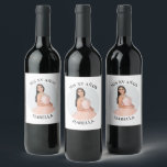 Modern Minimalist Mis XV Años Round Photo Wine Label<br><div class="desc">Create your own personalized white border round photo sparkling apple cider labels for your her 15th birthday. Customize the solid white background colour or the black text colour to match your photo. If you change the font type or size, you can fine tune the curvature of the text in small...</div>
