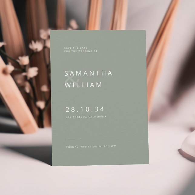 Modern minimalist mix & match elegant wedding save the date (Creator Uploaded)