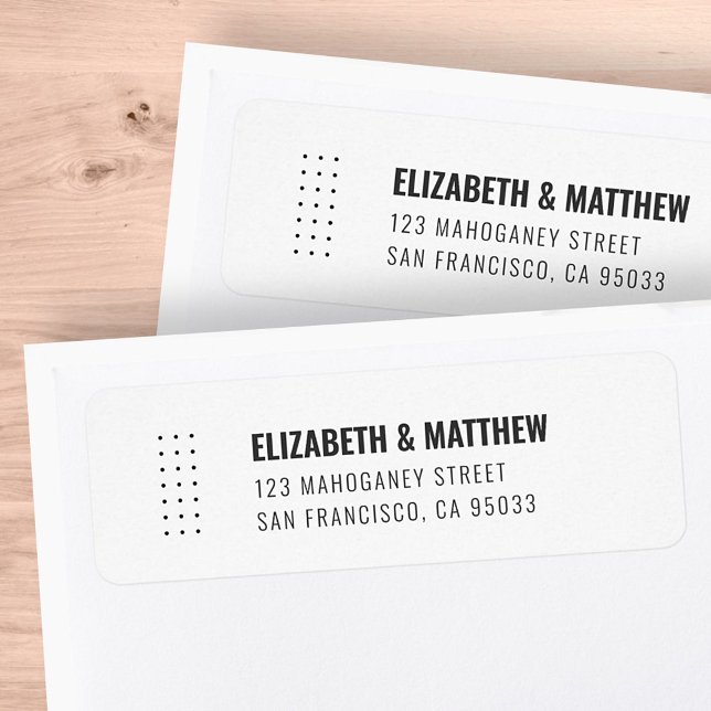 Modern Minimalist Modern Geometric Return Address (Creator Uploaded)