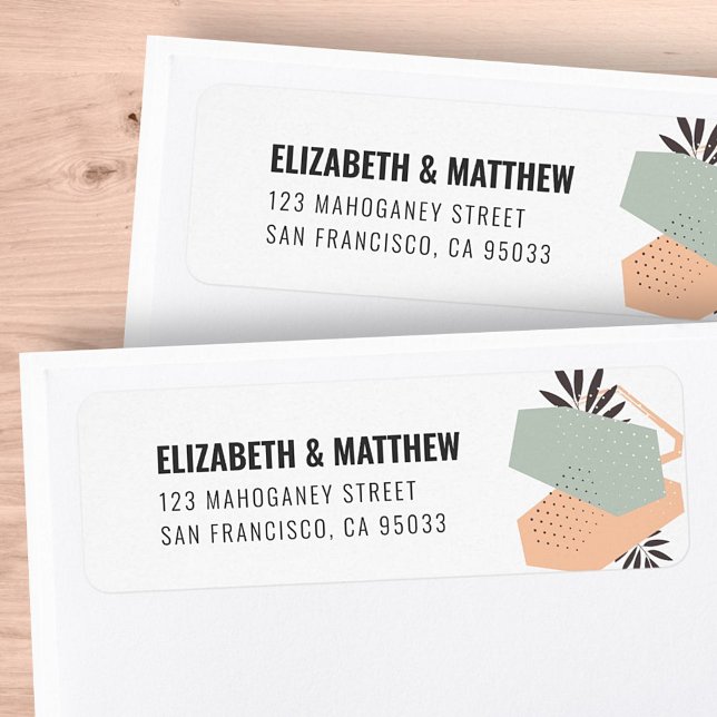Modern Minimalist Modern Geometric Return Address (Creator Uploaded)