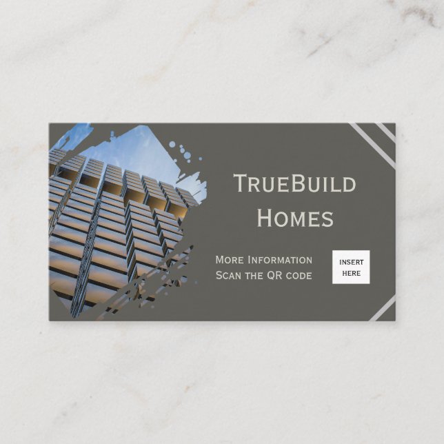 Modern Minimalist Monochrome  Business Card (Front)