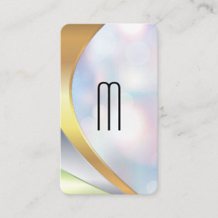 Modern Minimalist Monogram Boke Business Card