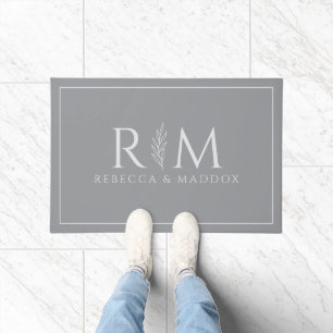 Modern Minimalist Monogram Door Mat