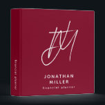 Modern Minimalist Monogram Financial Planner Binder<br><div class="desc">Stay organized and stylish with this personalized modern minimalist monogram financial planner binder. The unique brush script 2 initial monogram adds a touch of elegance to the design, and the customizable spine text makes it easy to find your financial planner on your bookshelf. Use it to keep track of your...</div>