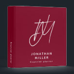 Modern Minimalist Monogram Financial Planner Binder<br><div class="desc">Stay organized and stylish with this personalized modern minimalist monogram financial planner binder. The unique brush script 2 initial monogram adds a touch of elegance to the design, and the customizable spine text makes it easy to find your financial planner on your bookshelf. Use it to keep track of your...</div>