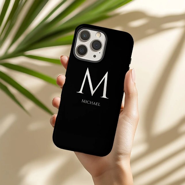 Modern Minimalist Monogram iPhone Case (Creator Uploaded)