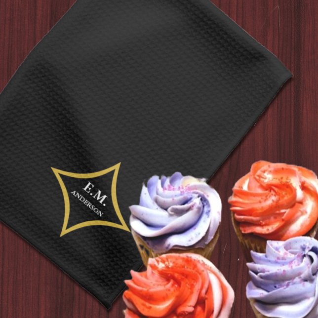 Modern Minimalist Monogram Kitchen Towel (Creator Uploaded)