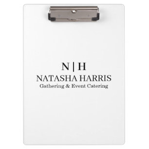 Modern Minimalist Monogram Logo clipboard