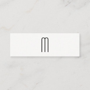 Modern Minimalist Monogram Mini Business Card