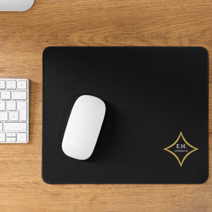 Modern Minimalist Monogram Mouse Pad
