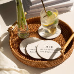 Modern Minimalist Monogram or Add Logo Business Round Paper Coaster<br><div class="desc">Modern Minimalist Paper Coasters. Black & White or choose your custom colours. Perfect for small business,  company brands,  caterers,  bakeries coffee cafes,  restaurants and more. Easy to personalize with your monogram initials,  business name and information,  job title,  slogan or even add your logo or personal brand design.</div>
