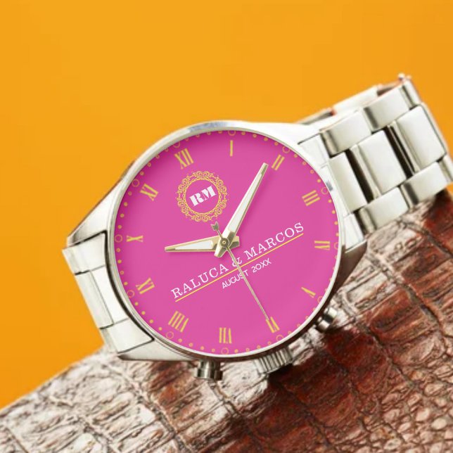 Modern Minimalist Monogram Personalized Wedding An Watch (Creator Uploaded)