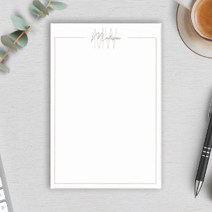 Modern Minimalist Monogram Post-it Notes