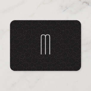 Modern Minimalist Monogram Swirl Pattern Business Card