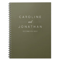 Modern Minimalist Moss Green Custom Wedding