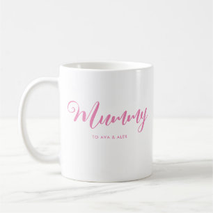 Modern Minimalist Mother's Day Handwritten Mummy Coffee Mug