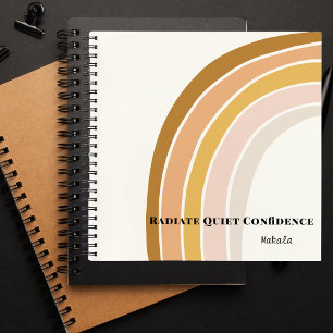 Modern Minimalist Motivational Boho Style Notebook