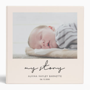 Modern minimalist My story Baby photo album Binder