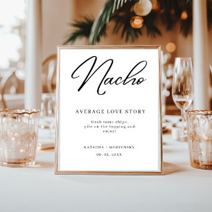 Modern Minimalist Nacho Bar Wedding Station sign