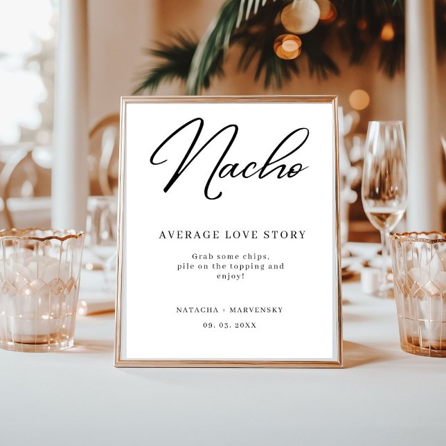 Modern Minimalist Nacho Bar Wedding Station sign (Creator Uploaded)