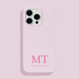 Modern Minimalist Name Initial Monogram iPhone 15 Pro Max Case