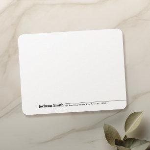 Modern Minimalist Name Personalized Stationery Card