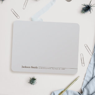Modern Minimalist Name Personalized Stationery Card
