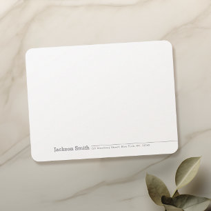 Modern Minimalist Name Personalized Stationery Card