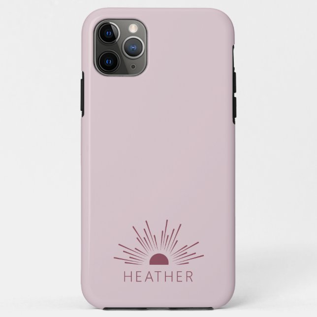 Modern Minimalist Name Phone Case (Back)
