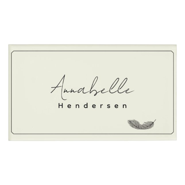 Modern Minimalist Name Tag (Front)