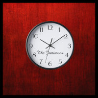 Modern Minimalist, Name White and Black Wall Clock