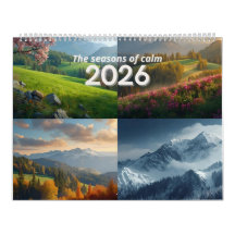 Modern Minimalist Nature 2026 Wall Calendar