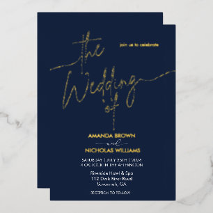 Modern Minimalist Navy and Gold Wedding