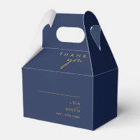 Modern Minimalist Navy Blue | Gold Wedding