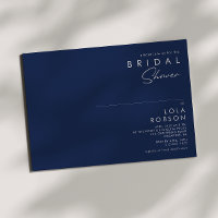 Modern Minimalist Navy Blue | Silver Bridal Shower