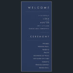 Modern Minimalist Navy Blue | Silver Wedding Program<br><div class="desc">This modern minimalist navy blue | silver wedding program is perfect for your classy boho wedding. Its simple, unique abstract design accompanied by a contemporary minimal script and a dark navy blue colour palette gives this product a feel of elegant formal luxury while staying simplistic, chic bohemian. Keep it as...</div>