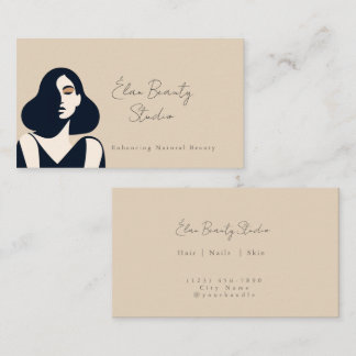 Modern Minimalist Neutral Elegant Aesthetic Business Card