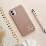 Modern Minimalist Neutral Monogram iPhone 13 Case<br><div class="desc">Modern minimalist design in chic earth tone neutral colours features your initials or monogram in clean,  simple lettering along the bottom,  layered with a deeper colour for a 3D look.</div>