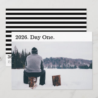 Modern Minimalist New Opportunities Photo Holiday Card