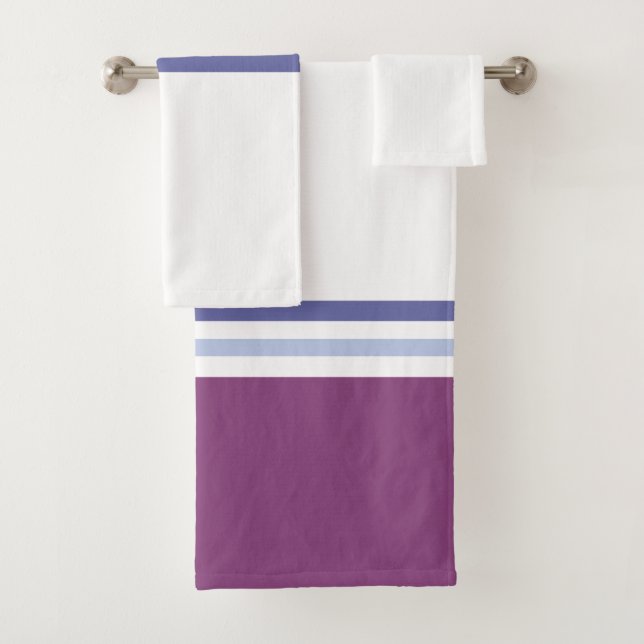 Modern Minimalist New Season Stripes  Bath Towel Set (Insitu)