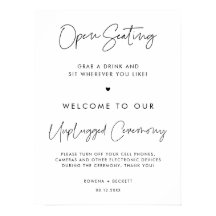 Modern Minimalist Open seating Unplugged ceremony