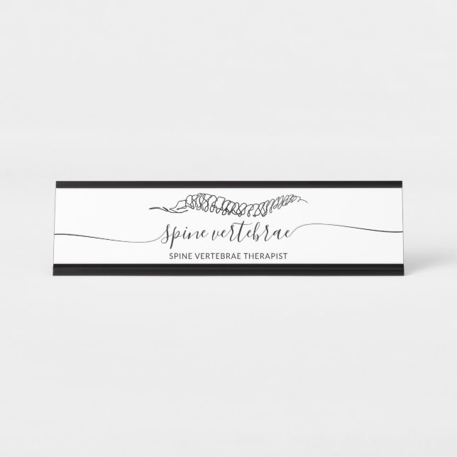Modern Minimalist Orthopedic doctor Massage Desk Name Plate (Front)