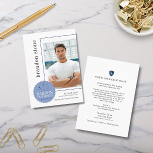 Modern Minimalist Oversized Internship Business Card