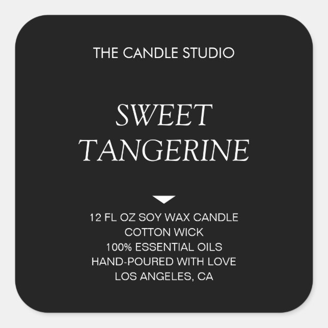 Modern Minimalist Packaging Candle Cosmetics Label (Front)