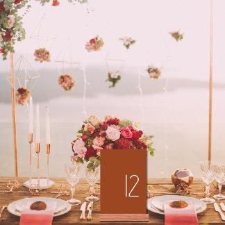 Modern Minimalist Pastel Wedding Table Card Number