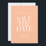 Modern Minimalist Peach Chic Wedding Save The Date<br><div class="desc">Modern Minimalist Peach Chic Wedding Save the Date</div>