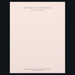Modern Minimalist Peach Professional Business Letterhead<br><div class="desc">Modern Minimalist Peach Professional Business Letterhead
Minimalist Luxury Boutique Peach Letterhead</div>
